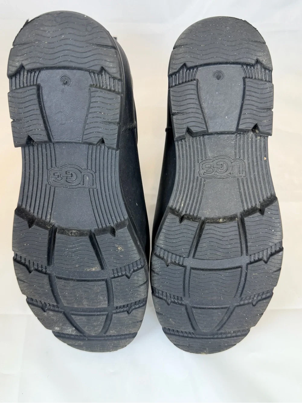 UGG Black Slip-On Rubber Chelsea Rain Booties